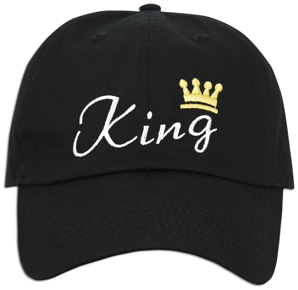 King, Queen Embroidered Dad Cap Hat Adjustable Unconstructed