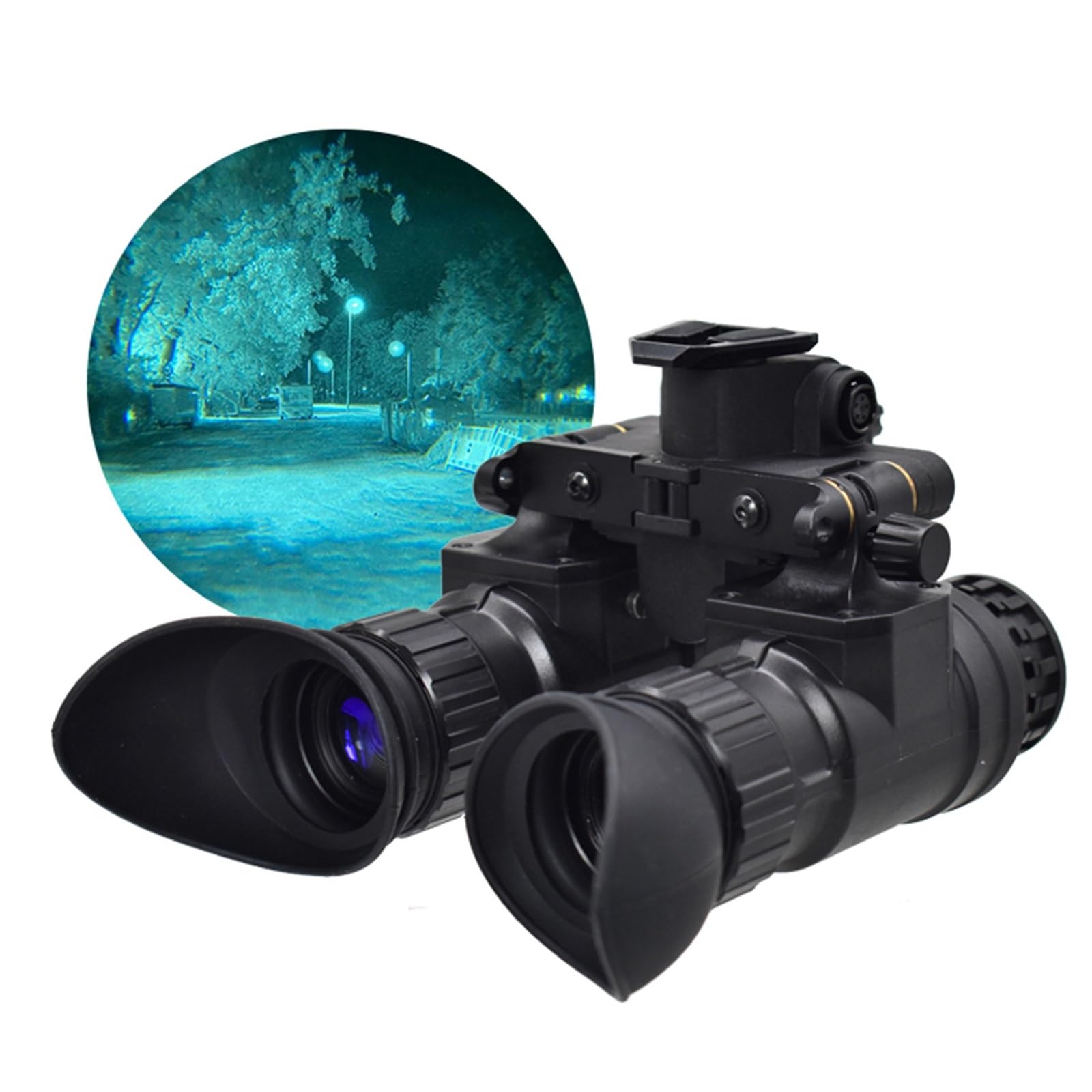 JVDDI Night Vision Goggles, Optics PVS 31 FOV40 Degree Night Vision Goggles NVG Binoculars Housing with Gen 2+ Tube(Gen2+FOM1400+P43/P45)