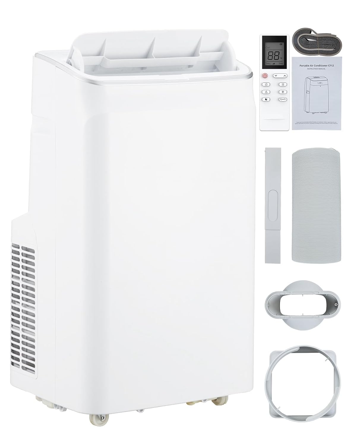 Portable AC Unit 12000 BTU 3 in-1 Portable Air Conditioners with Fan Dehumidifier Remote Control Auto Swing and