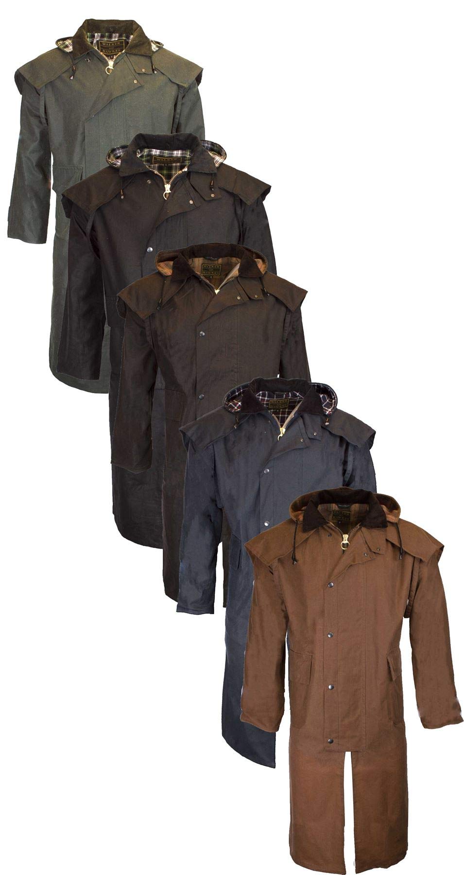 Walker & Hawkes - Unisex Reitmantel mit Kapuze - gewachst