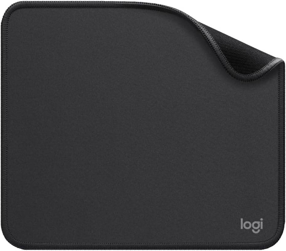 Logitech Mouse Pad - Studio Series, Computer Mouse Mat with Anti-Slip Rubber Base, Easy Gliding, Spill-Resistant Surface, Durable Materials, Portable, in a Fresh Modern Design-Graphite, (956-000031)