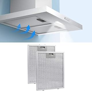 2pcs Cooker Hood Filter Replacement 320 x 260 mm Metal Mesh Extractor Vent Filters for Kitchen Extractor Fan Vent
