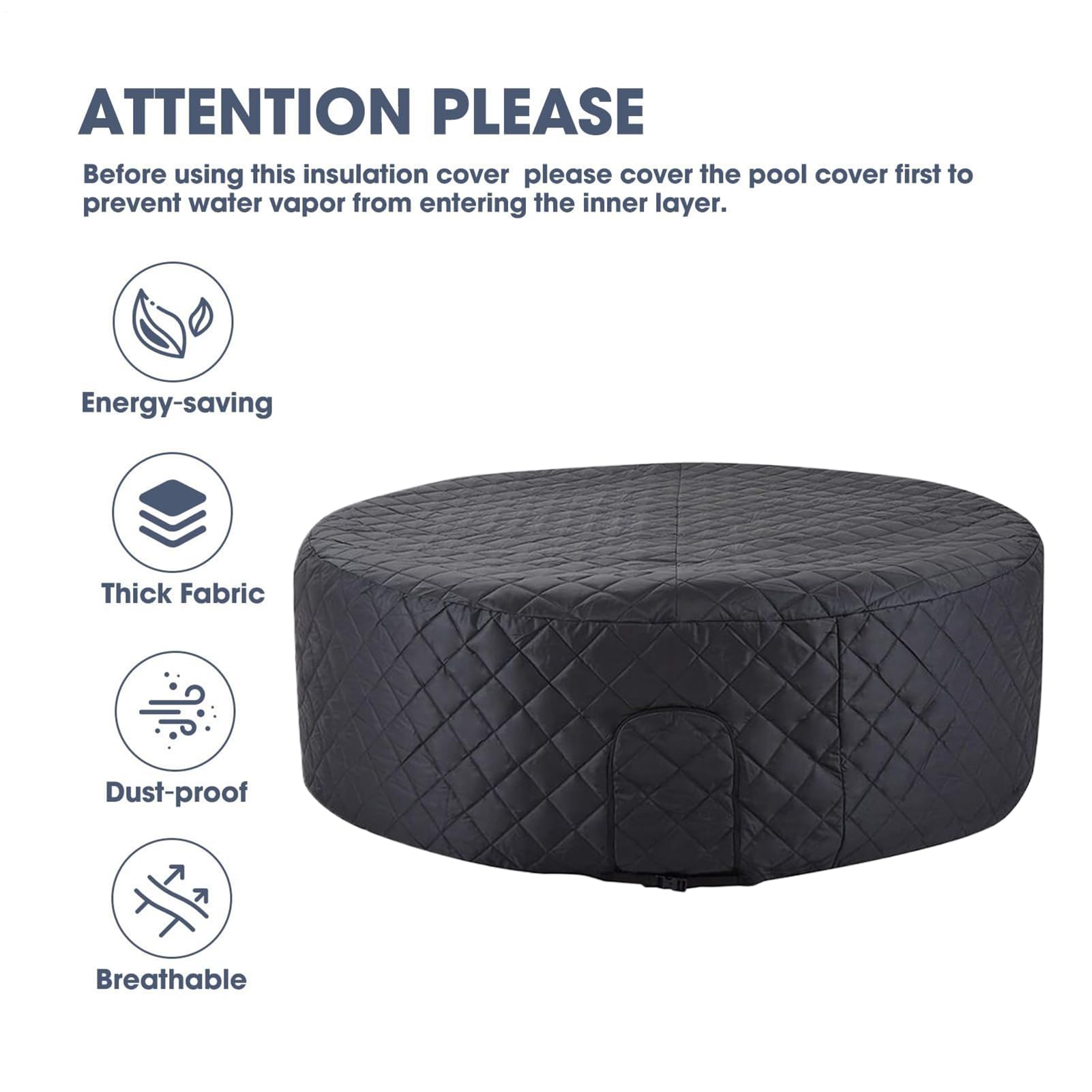 Cubierta Térmica Piscina Protección Impermeable, Térmica y Solar | Protector Aislante de Invierno Protección Para Exterior Jardín Invierno Hogar Comercial Frío