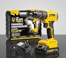 Furadeira E Parafusadeira De Impacto Brushless A Bateria 21v Tb-21b The Black Tools