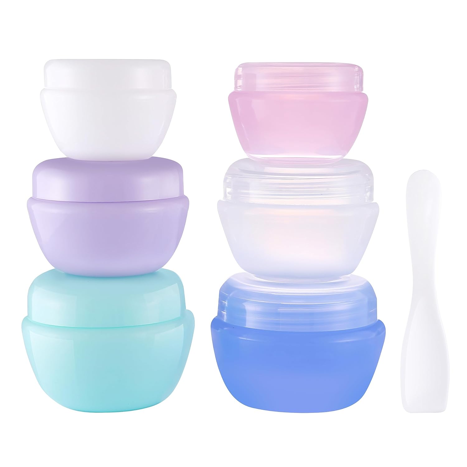 ZOADLE Travel Containers for Toiletries 3 Size 0 35 0 7 1 OZ Sample Jars TSA Approved Leak-proof