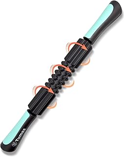Tumaz Muscle Roller Stick - Best for Massage and Muscle Pain Relief - Professional Quality with Rolling Bearing for Smooth Use [Extra Long 21