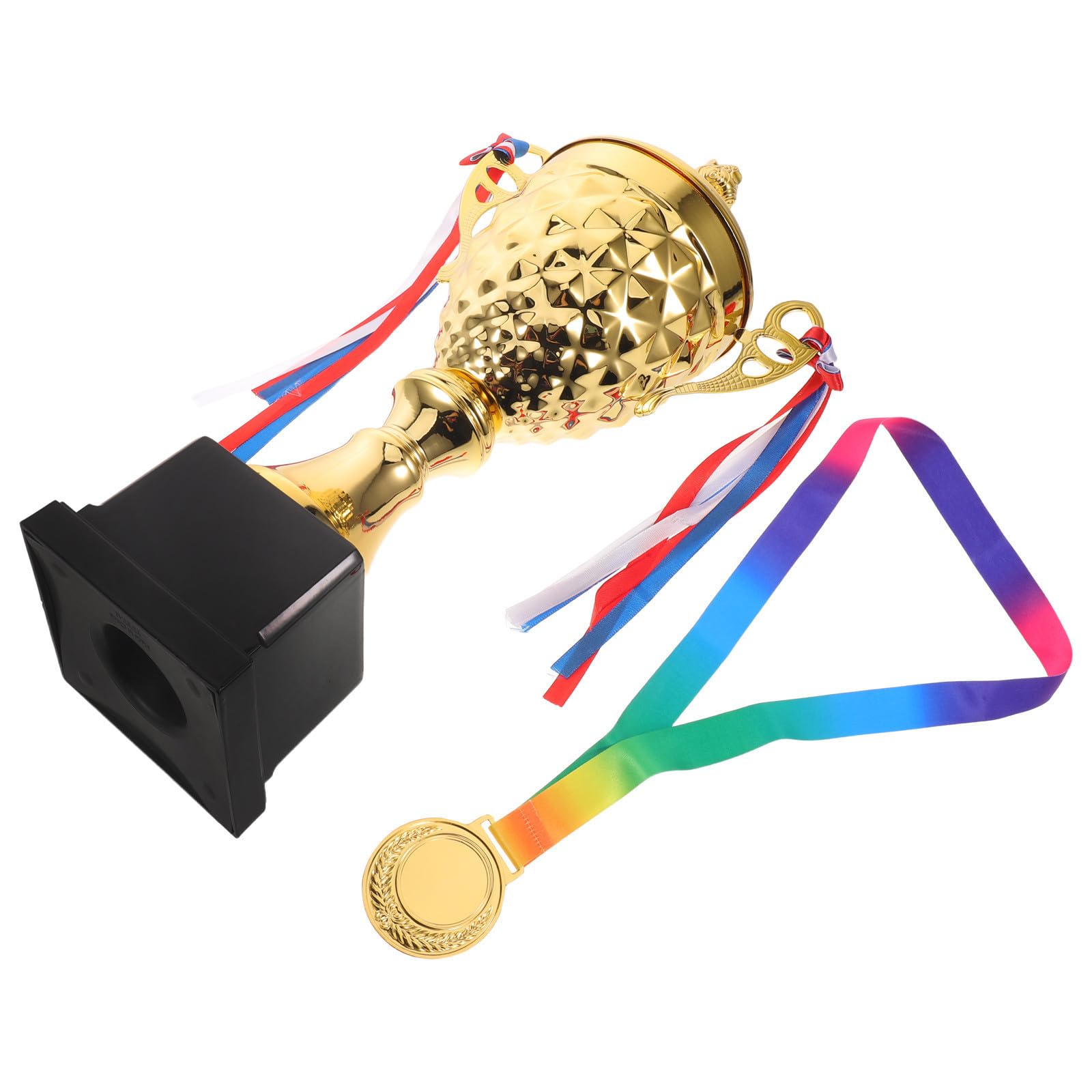Gadpiparty Trophy e Medaglia Sportiva Oro in Metallo, Set da Premiazione