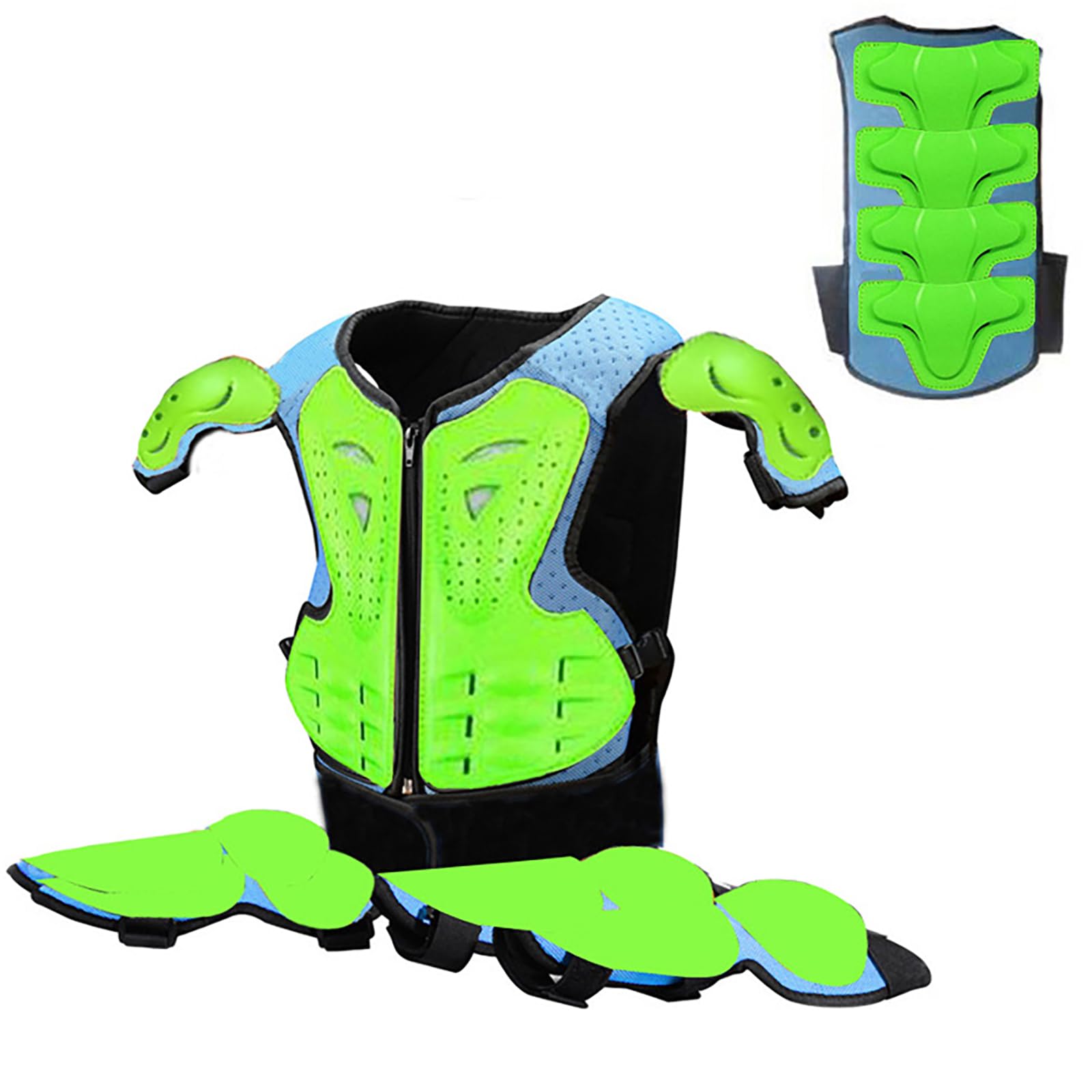 Motocross-Schutzausrüstung Für Kinder, Unisex-Aufprallschutz Mit Knie- Und Ellbogenprotektoren, Atmungsaktiv Und Verstellbar, Geeignet Für Dirtbike Fahrrad Und Motorradbekleidung