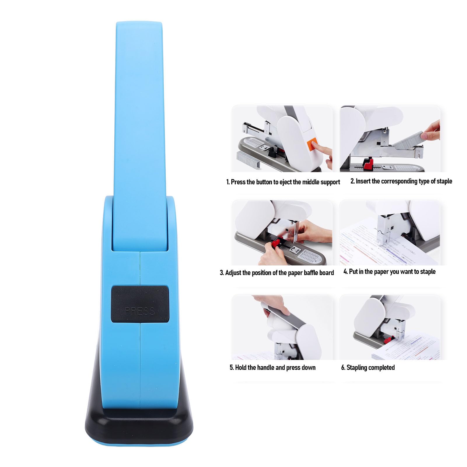 Stapler Wytrzymałościowy, Szybkie Zszywanie, łatwe Usuwanie Zszywacza, Obrotowy Zszywek, Zszywacz Biurowy ABS z 100 Zszywkami, Pistoletem z Producenta Mebli do Drewna, Stolarki