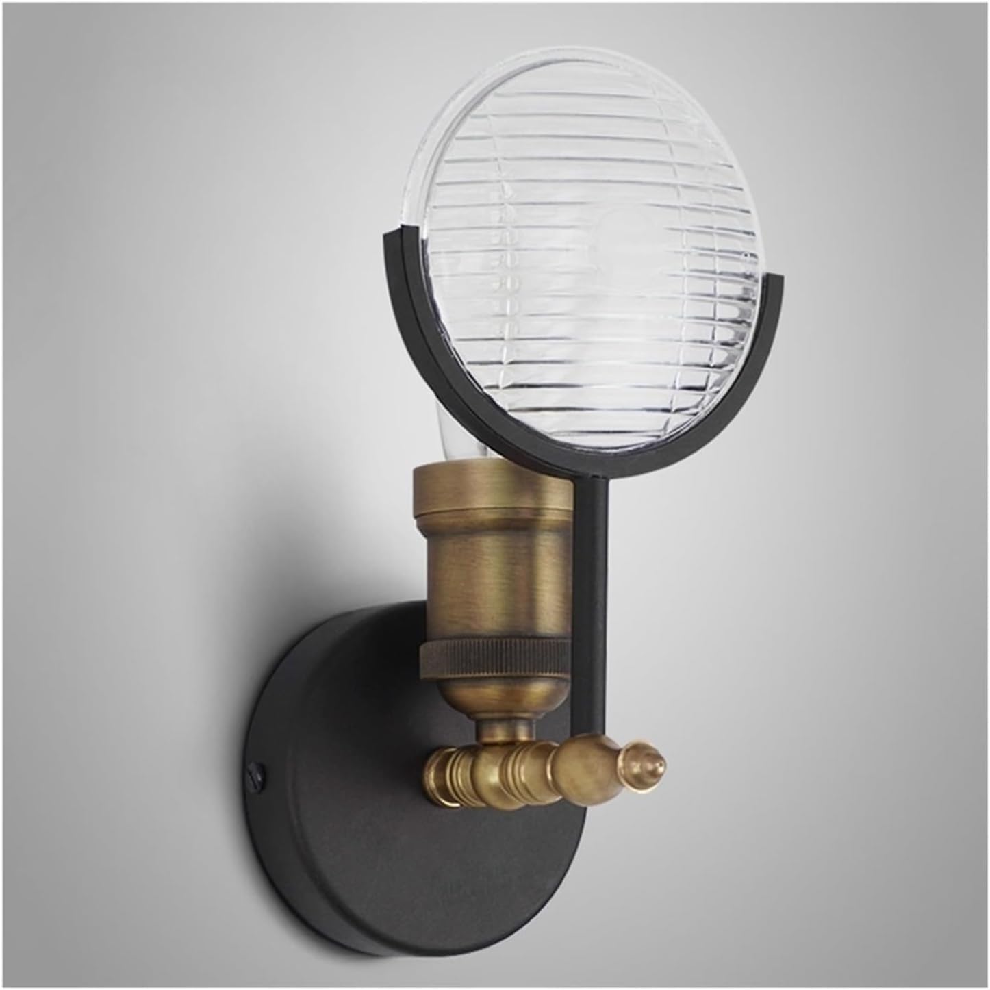 CWCQGH Retro Industrial Wall Light Copper Sconces Bedroom Bedside Living Room Lamp,24cm