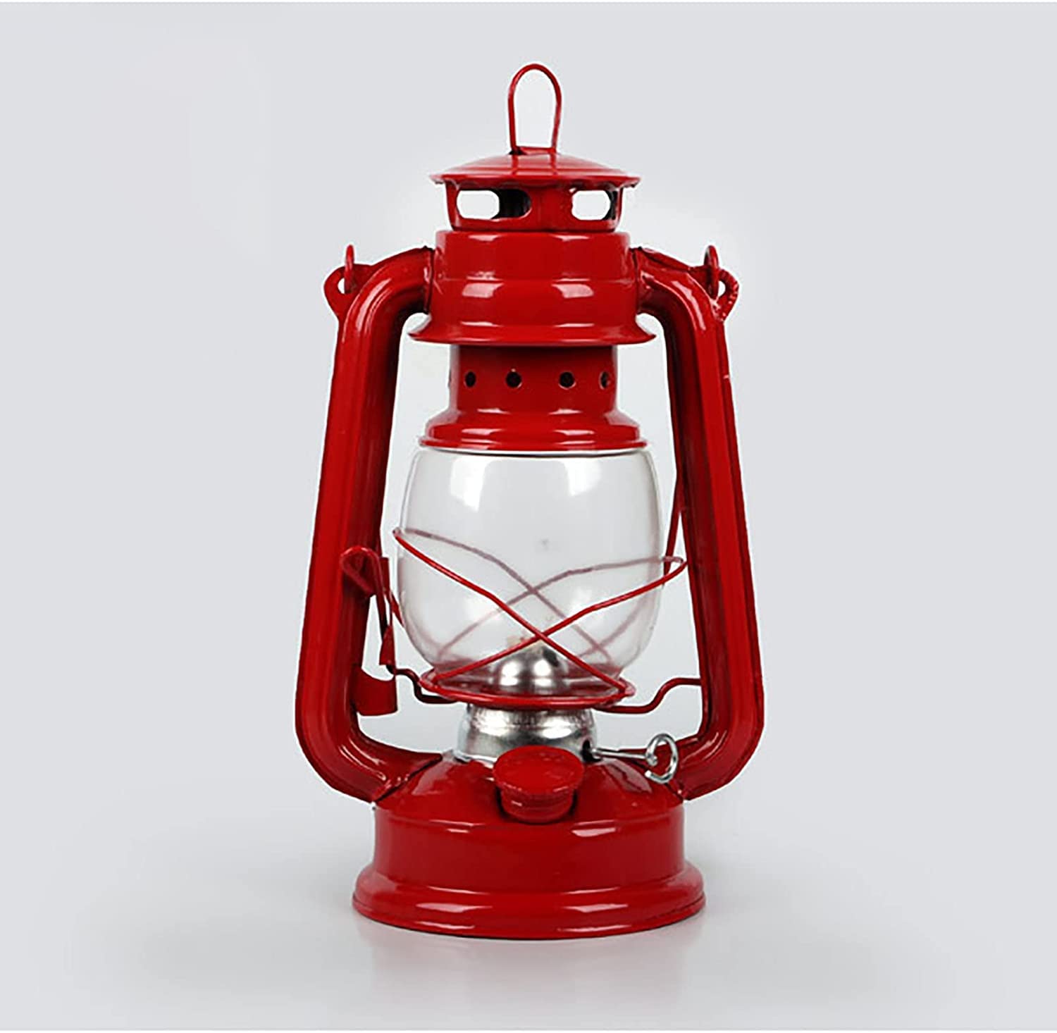 Kerosene lamp Oil Lamps,Kerosene Lamp,Oil Lantern Indoor, ,Retro ,Vintage ,Storm Lantern(Red)