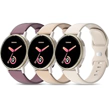 3 Pack Silicone Bands Compatible with Garmin Vivoactive 5 Watch Band/Vivoactive 6/3/3 Music, 20mm Soft Sport Strap Replacement for Venu Sq 2/Venu/Venu Sq & Forerunner 55/165/245/645
