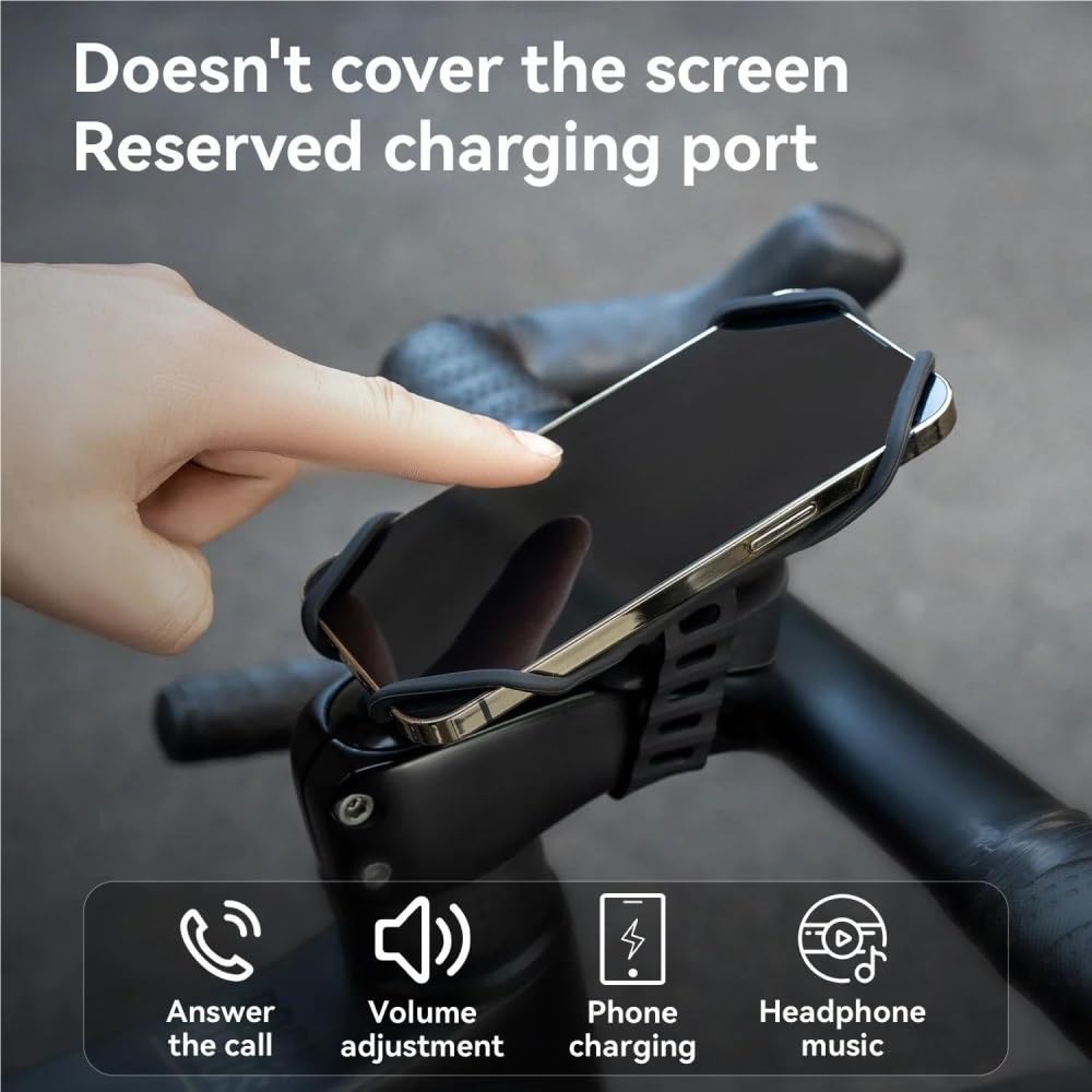 Supporto Telefono Bici Universale in Silicone Ammortizzante Per Smartphone 4–7 Pollici Accessori Ciclismo