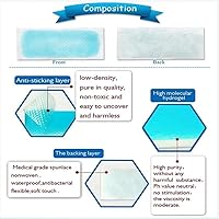 Vista 4 de Parches refrescantes para niños para aliviar la fiebre y aliviar el dolor, 20 unidades de alivio refrescante para aliviar la fiebre, alivia el dolor