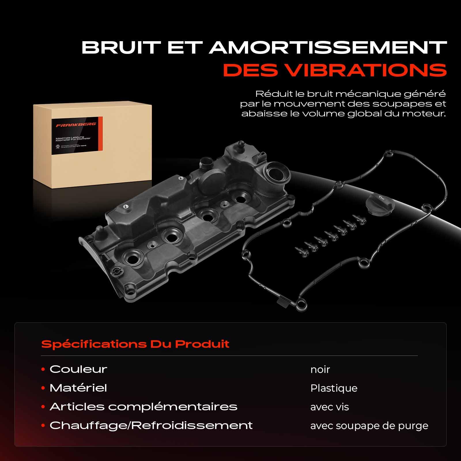 Frankberg Couvercle de culasse 03L103469AE | Compatible avec: T.o.u.r.a.n 5T1, O.c.t.a.v.i.a III 5E3 NL3 NR3, A3 8V1 8VK, Superbe III 3V3, P.a.s.s.a.t 3G2 CB2