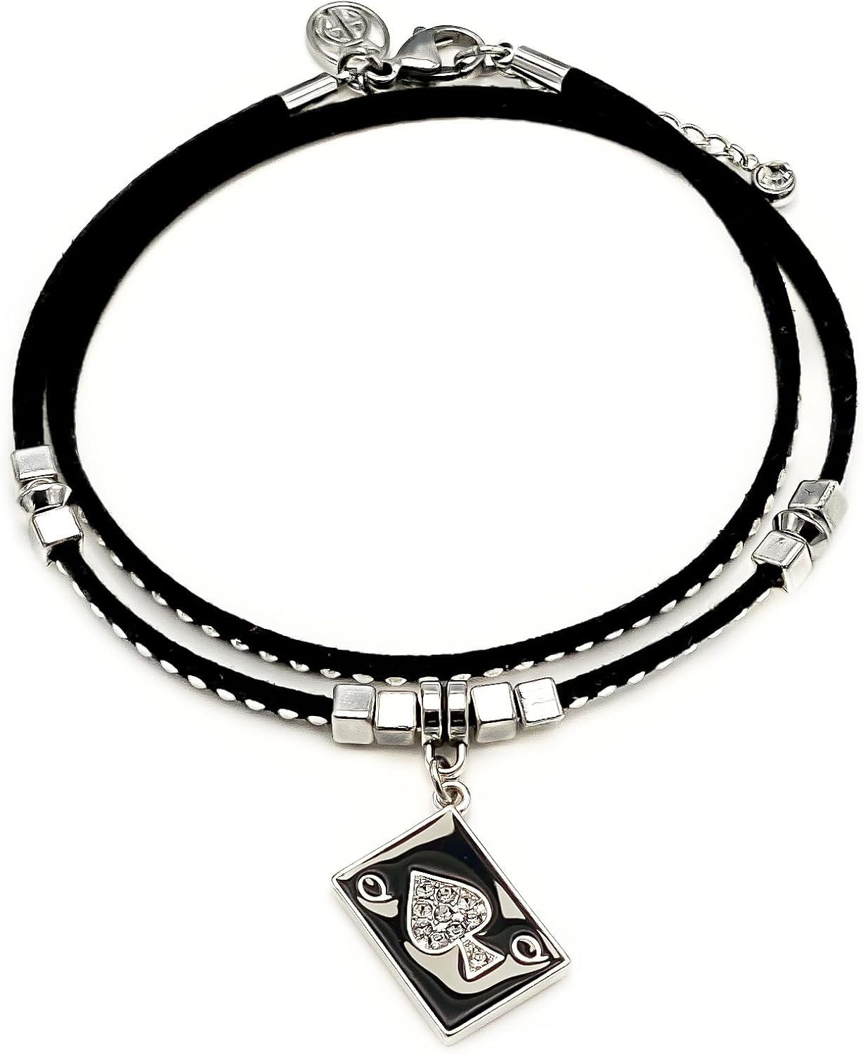 QUEEN OF SPADES Playing Card Anklet Jewelry - HotWife, Queen, Hot Wife, Bracelet, Infinity,Necklace, BBC, QOS, MFM, Swinger, Cuckold, Polyamory