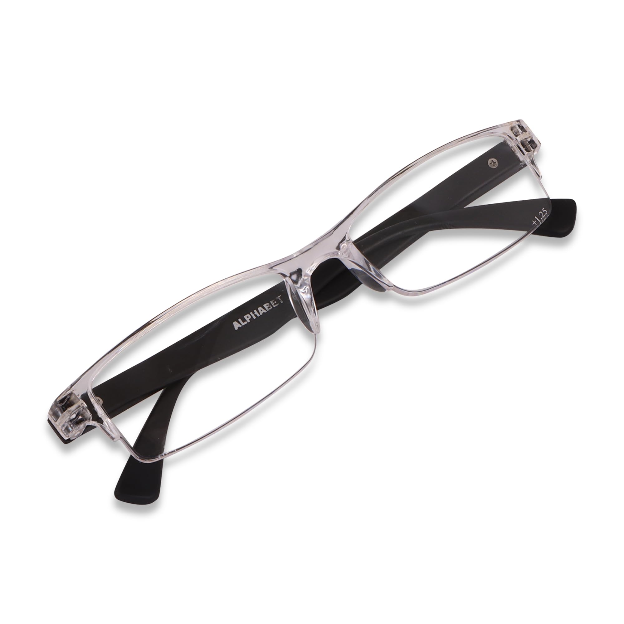 Freddy Half Rim Reading Glasses For Men And Women (+1.50, Black) - Image 3 thumbnail