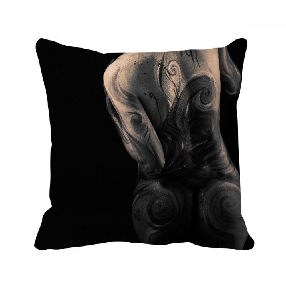 Coussin carré nu silhouette décoratif pour canapé salon