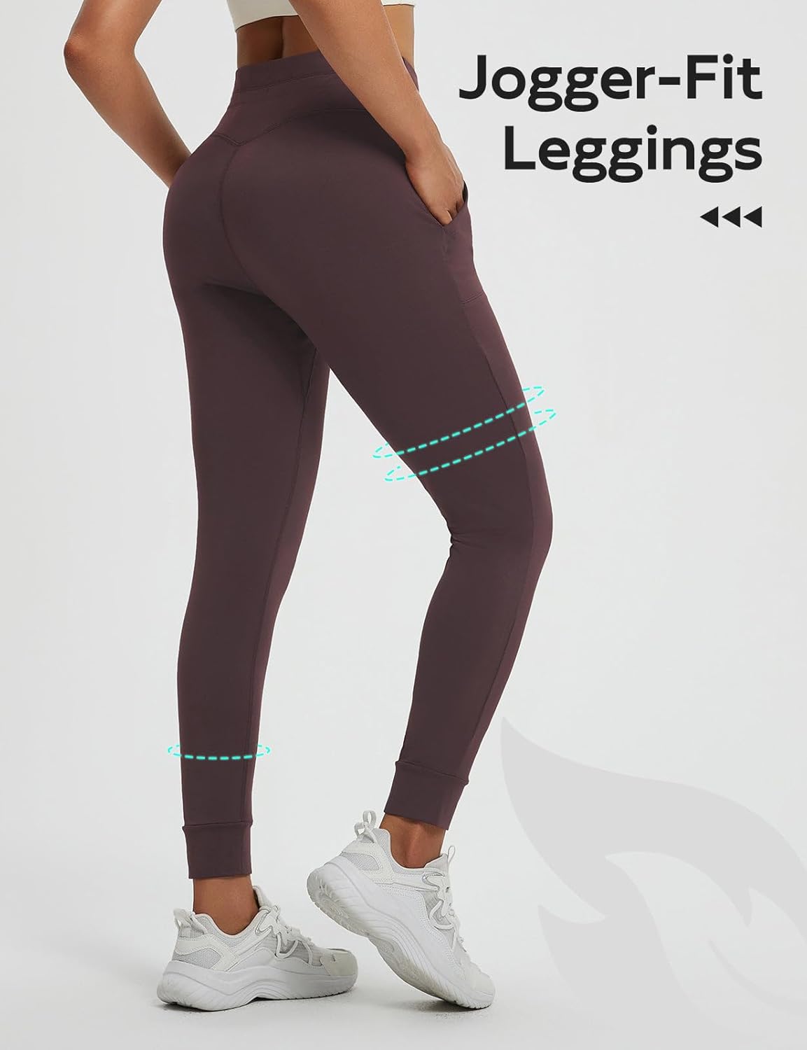 baleaf Women's Fleece Lined Leggings-Fit Joggers Winter Lounge Pants with Pockets Thermal Warm Sweatpants Casual - Image 4