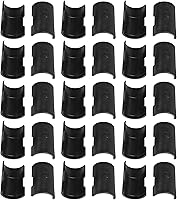 Vista 2 de Paquete de 30 clips de alambre negro para estantes de 1 pulgada, clips de plástico para estantería, clips de plástico redondos de plástico, clips