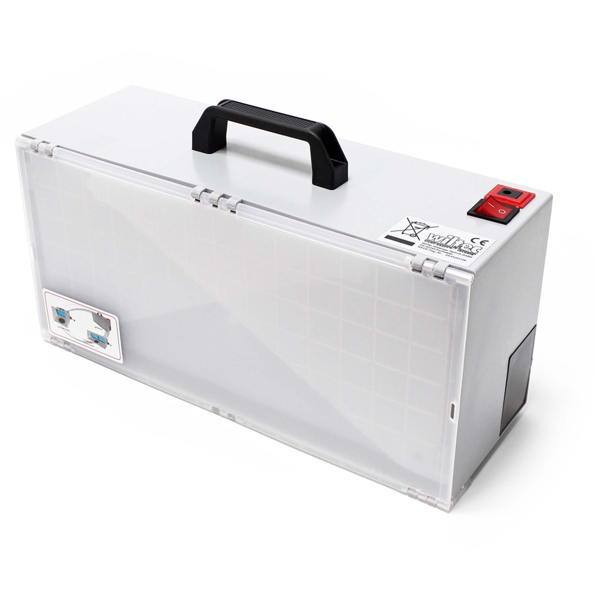 Wiltec Doppel Airbrush Absauganlage 8 m³/min, nur 52 dB, zur Absaugung von Farbe Farbnebel Sprühnebel, Filter erweiterbar, hochwertige Lackierkabine für Airbrush-Arbeiten