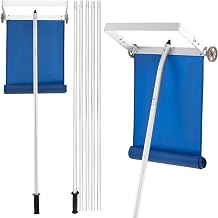 COSTWAY 5-20FT Snow Roof Rake, Extendable Snow Rake with Wheels, Oxford Slide, Anti-slip Handle & Wide Head Cutter, 5-Section Aluminum Snow Removal Tool for Clearing Roof Vehicle Leaves