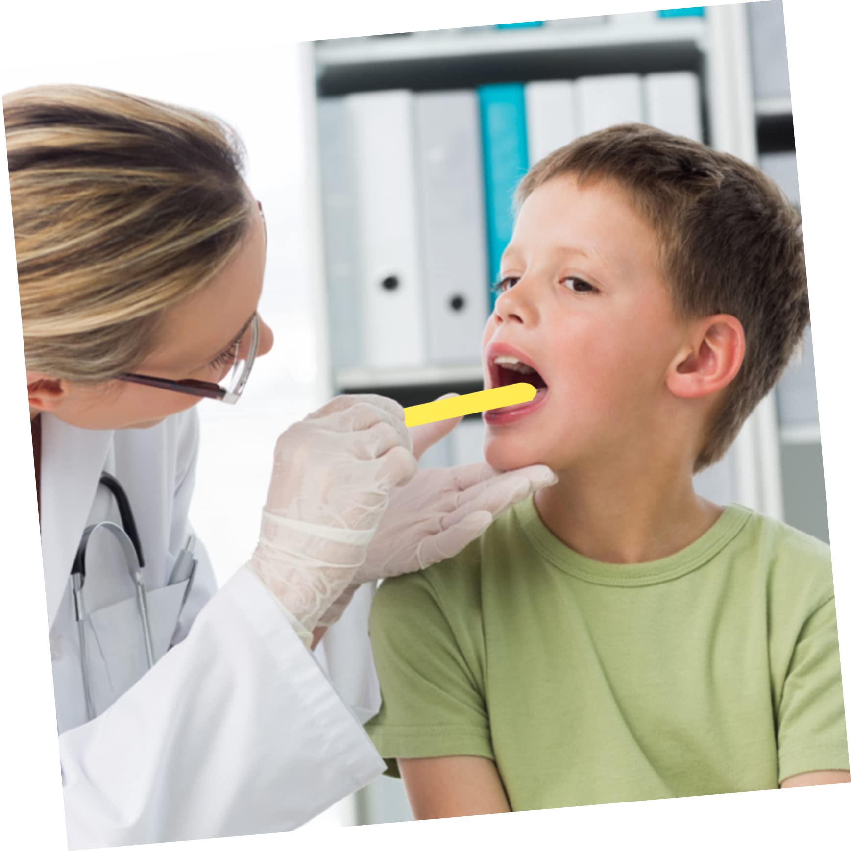 MUCKLILY 2sets Large Yellow Sticks Reusable Plastic Stir Sticks for Paint Tools 25pcs*2