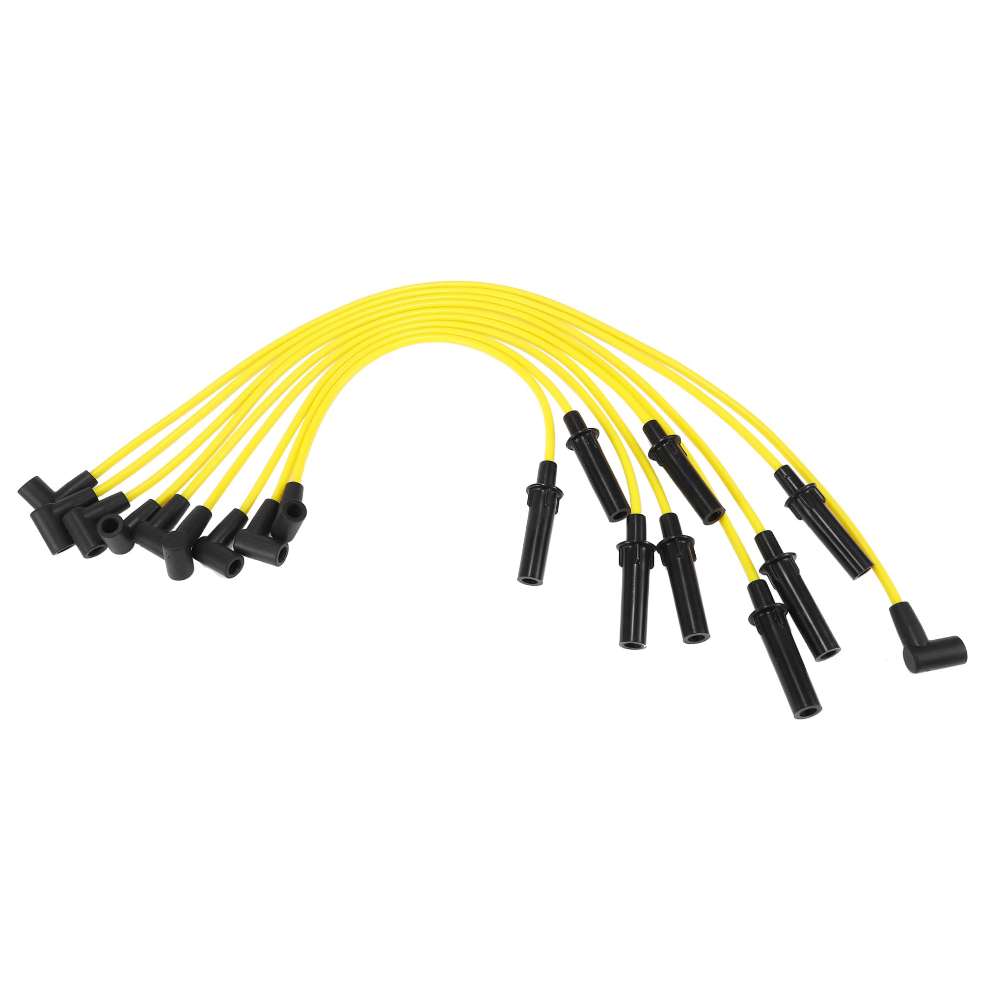 QUARKZMAN Bobina E Cavi Accensione Per Dodge B150 92-94 5.2L 9Pz | Giallo Silicone Nichel OE 4728038AD/4728038AE/4728039AE Per Ram 1500 94-01 V8 Aiuta Risolvere Mancata Accensione