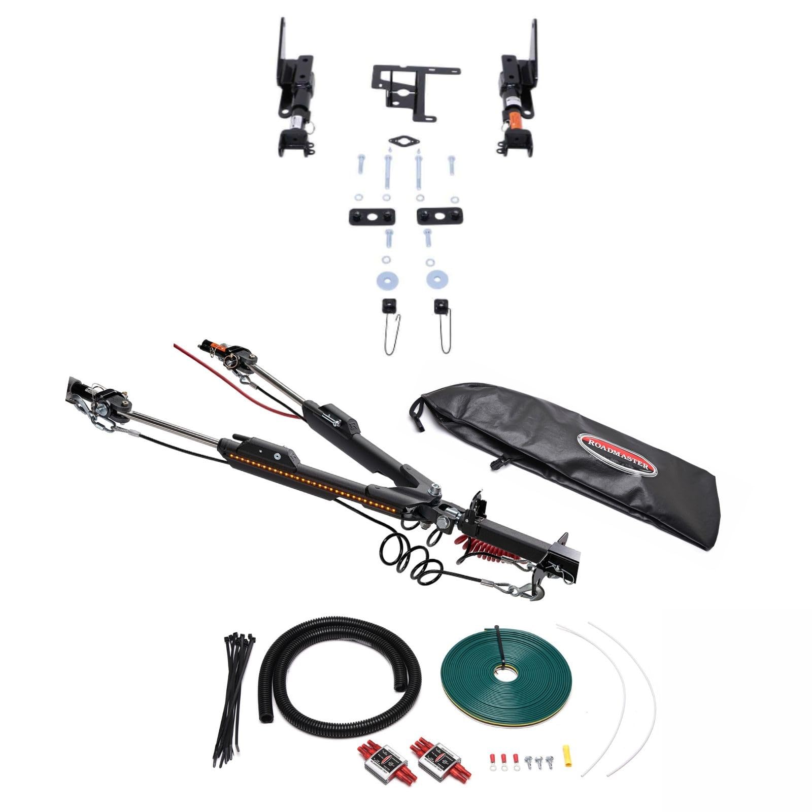 TrendsAuto Roadmaster Nighthawk Tow Bar and Baseplate Combo with Smart Diode Wiring Kit for Incand. Bulbs fits 2021 2023 F150 Pickup with Incandescent Taillights | Includes Decal