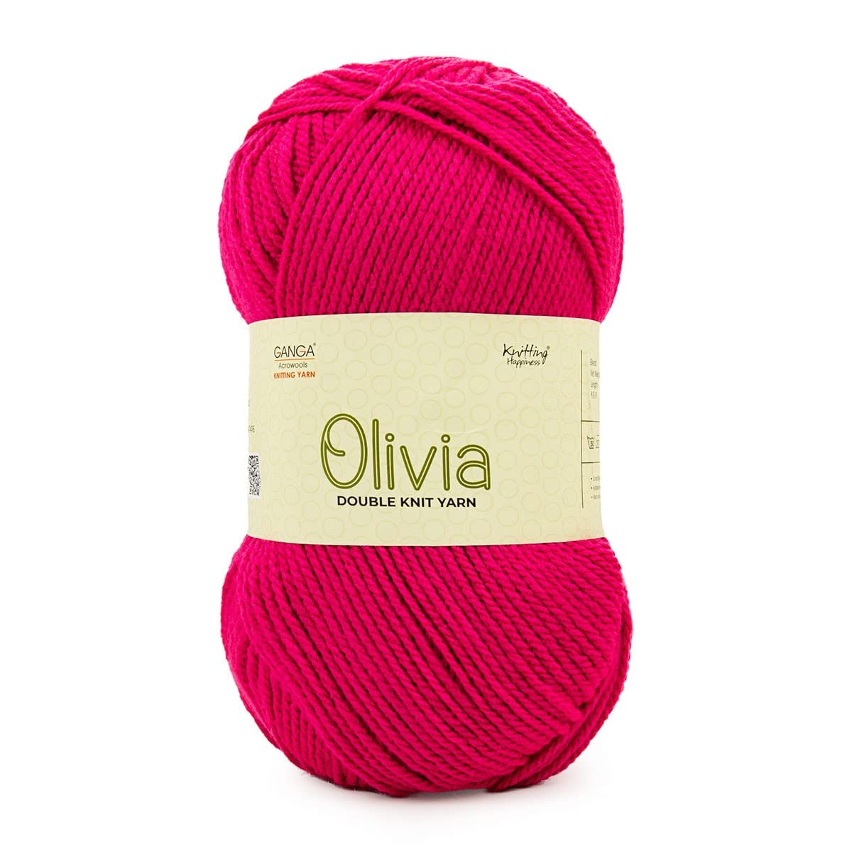 GANGA Olivia Acrylic Hand Knitting And Crochet Yarn (Azalea Pink) (100Gm)