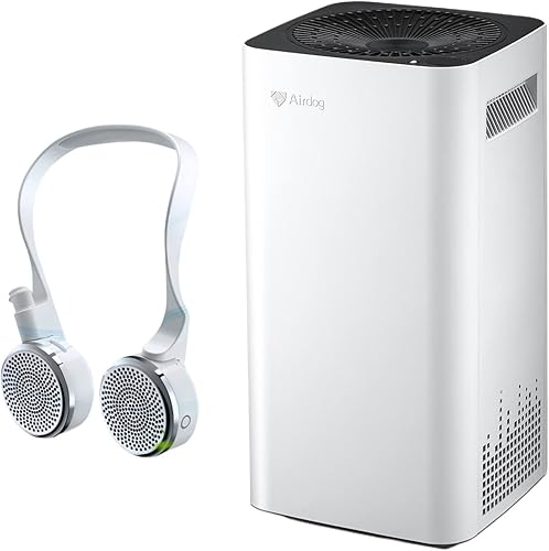 Airdog X3 Air Purifier for Home Large Room up to 942ft2 + Airdog Air Purifier Necklace, Small Personal Air Purifier