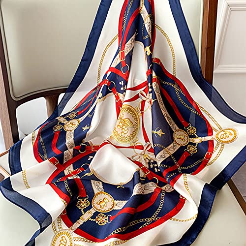 Women's Silk Feeling Scarf Luxury Satin Square Hairscarf Neckerchief Head Scarves Gift For Women2