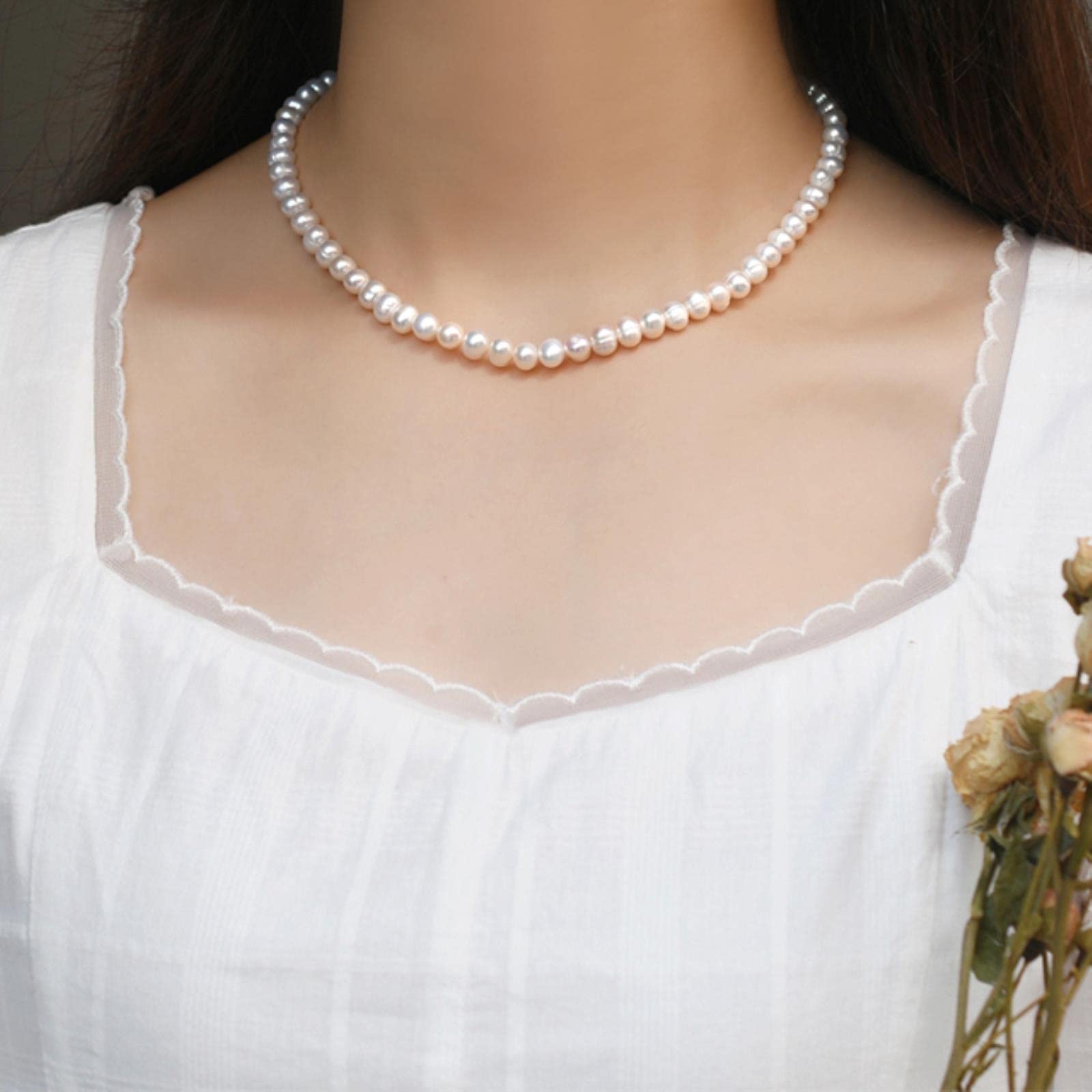 VIKI LYNN Collana di perle AAA Tahitian con ciondolo da 10 – 11 mm, con perla nera in argento sterling 925, ideale come regalo di Natale e donna, Argento sterling Zirconia cubica