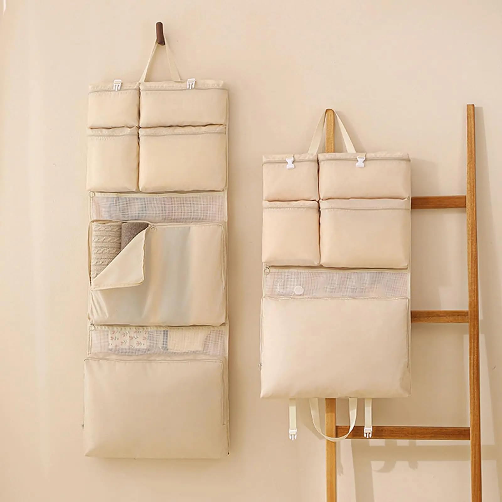 Générique Pliable Organisateur Sac Suspendu pour Voyage Toilette & Accessoire De Stockage Organisateur Sac avec Poches-Quotidien Vêtements TR-i De Stockage, Multi-Compartiment