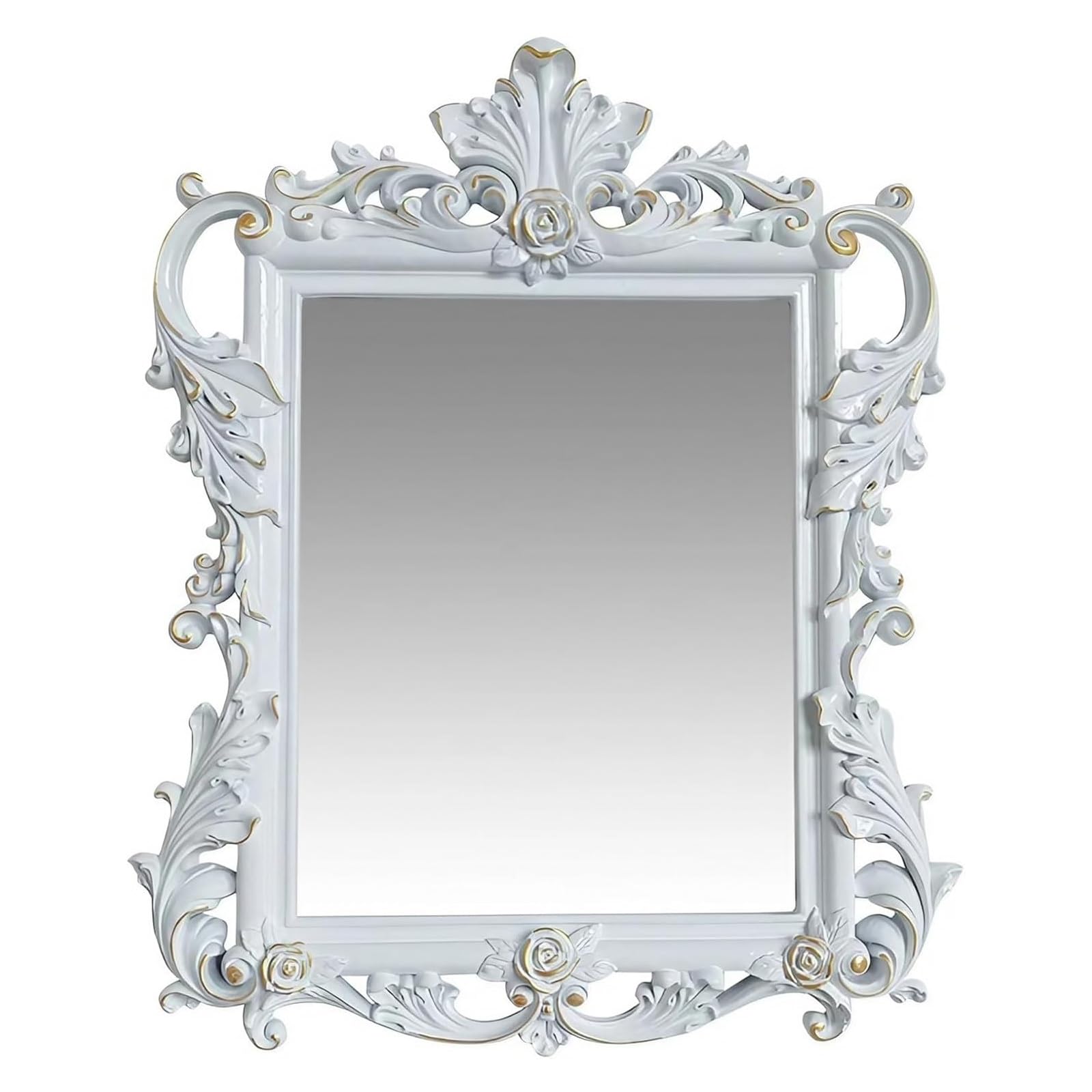 Miroir mural rectangulaire grand format pour illuminer une chambre sombre 83x66