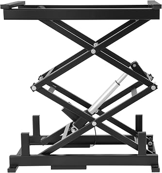 Electric Scissor Lift Table 140LB Capacity,10.4-50 Height Adjustable Lifting Working Platform for Material Handling and Transportation,Dog Grooming Table,Display Table