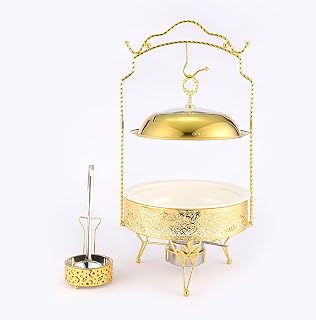 Food Warmer Stainless Steel Chafer Chafing Dishes Buffet Set Rectangular Buffet Stove Buffet Warmer Sets for Home and Restaurant Use,Ceramic-4L
