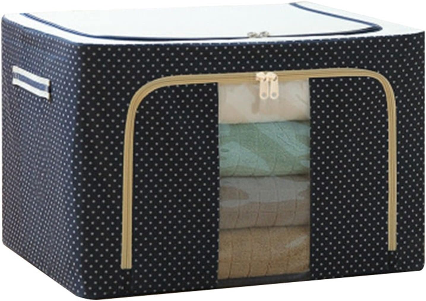 Oxford Cloth Steel Frame Storage Box for Clothes Bed Sheets Blanket Pillow Shoe Holder Container Organizer 40X30X20cm Storage Bags (Color : G) (A)