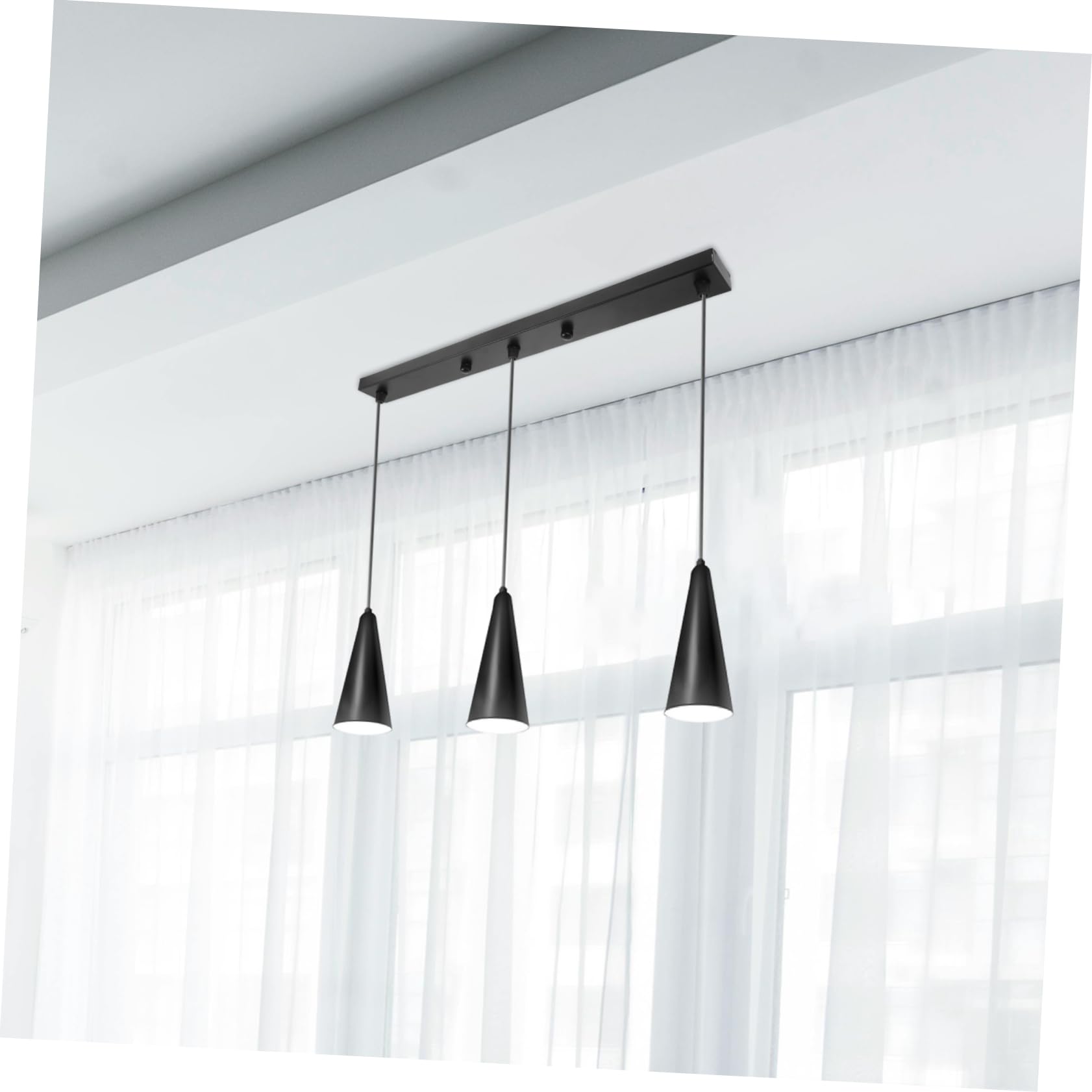 SEWACC Support de Plafond Long pour Luminaire Plaque Rectangulaire pour Éclairage Suspendu Fixation Durable et pour Ambiance