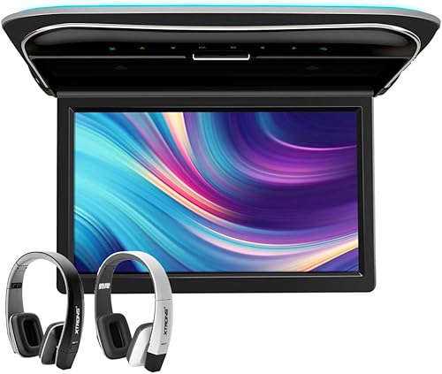 Miniatura 11 de XTRONS Pantalla de monitor montada en el techo del automóvil de 11.6 pulgadas, pantalla ultrafina abatible para automóvil, reproductor de video