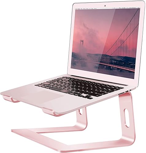 Orionstar Laptop Stand Aluminum Laptop Riser Compatible with Apple Mac MacBook Air Pro 10 to 15.6 Inch Notebook Computer, Ergonomic Elevator Holder (Pink) - D-pink