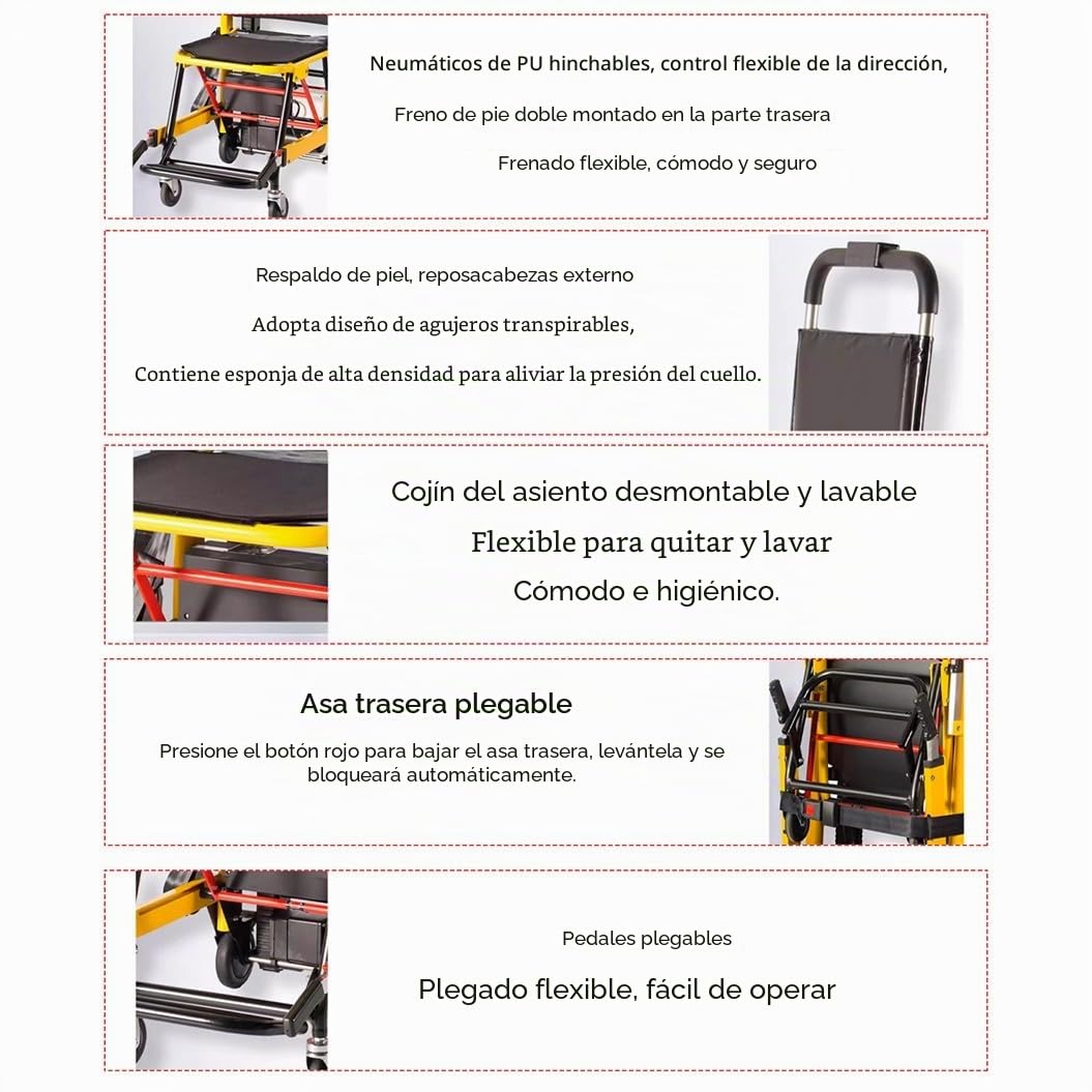 Sillas De Ruedas Eléctricas Para Subir Escaleras,Salvaescaleras Eléctricas,Salvaescaleras Para Personas Mayores,Salvaescaleras Portátiles,Sillas De Ruedas Eléctricas yellow