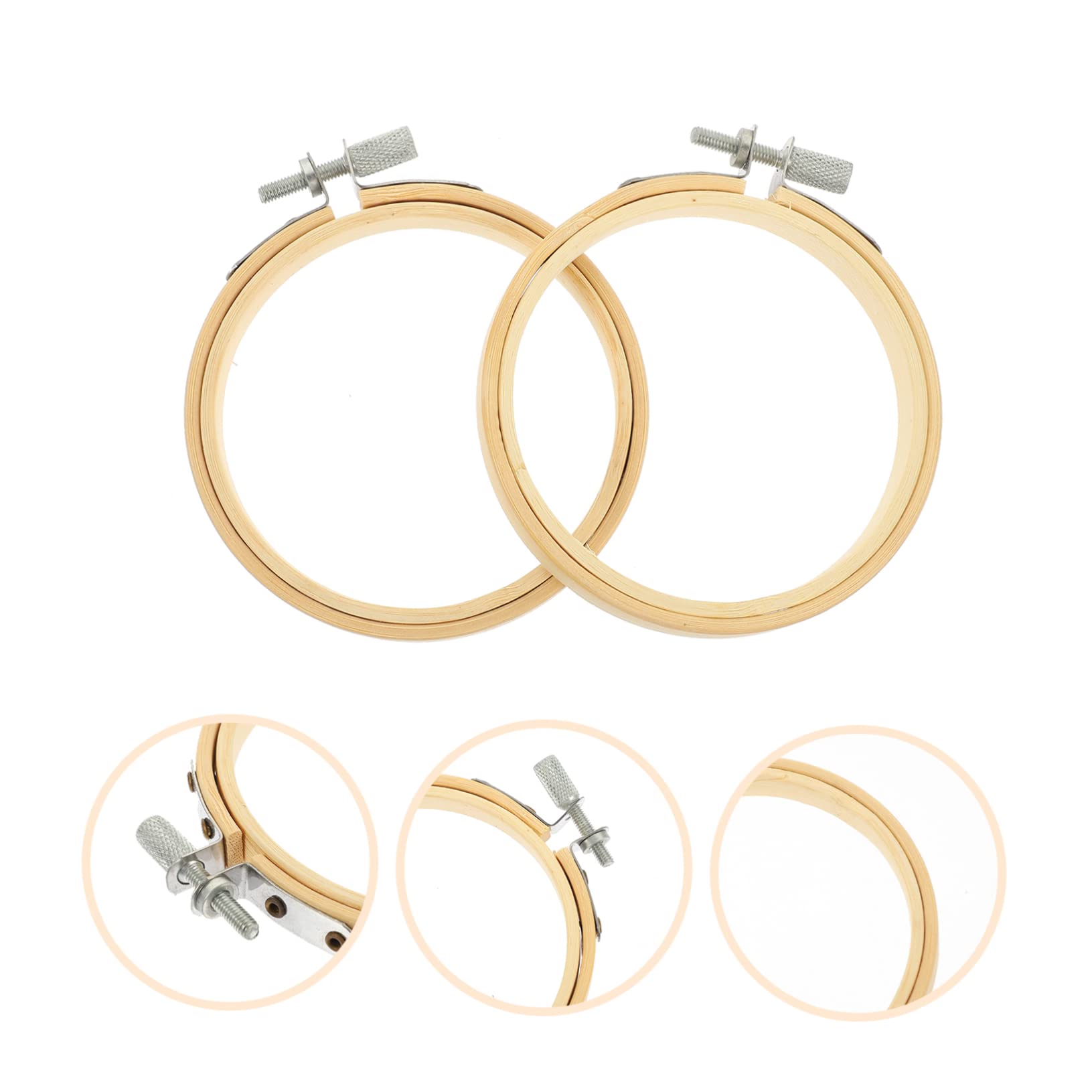 HOMSFOU 5 Series Aros De Bordado De Bambú Miniatura Círculos De Costura Pequeños Para Punto De Cruz Diy Kit Para Principiantes Y Amantes Del Bordado Superficie Lisa Sin 10 Piezas X 5