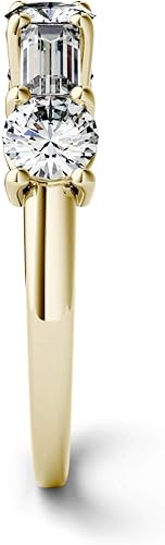 Miniatura 5 de Charles & Colvard Anillo de moda creado de moissanita de 0.197 x 0.079 in de corte escalonado para mujer DEW de 1.15 quilates Cultivado