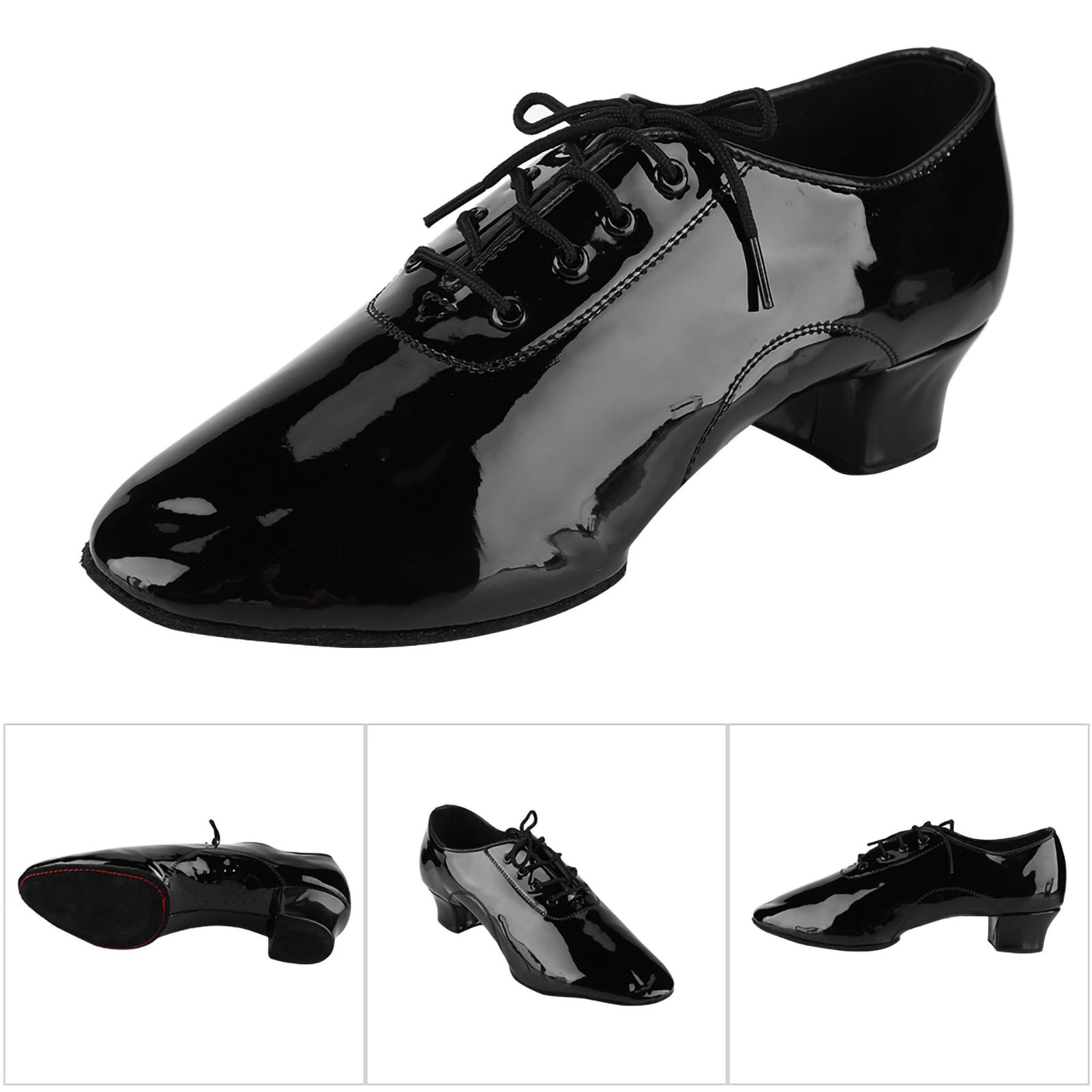 Scarpe da Ballo Latino Pelle PU Morbide Comode per Uomo Performance Sala