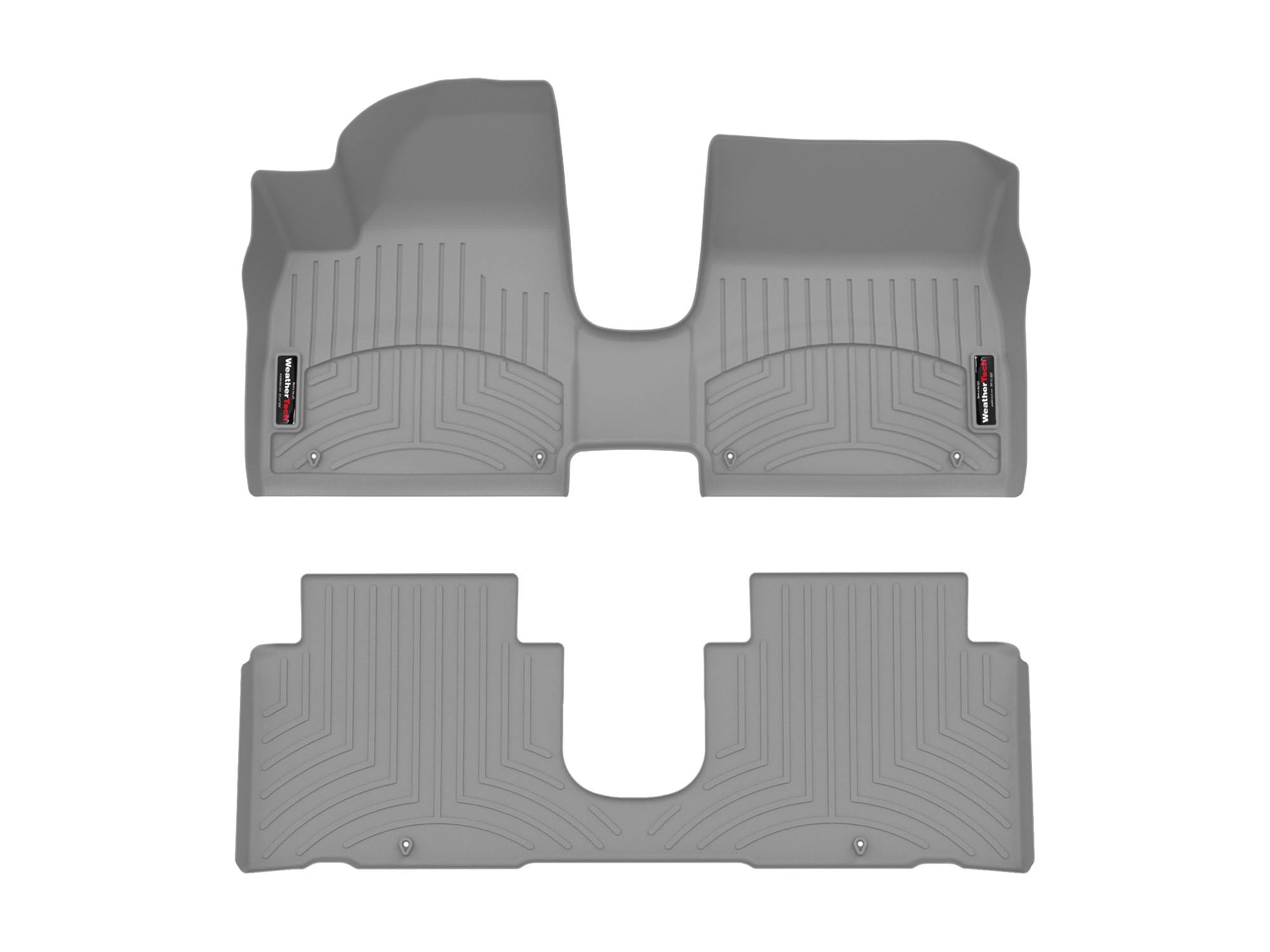 WeatherTech Custom Fit FloorLiners for Hyundai Ioniq 5-1st Row (OTH) & 2nd Row (4619391-4617202), Grey