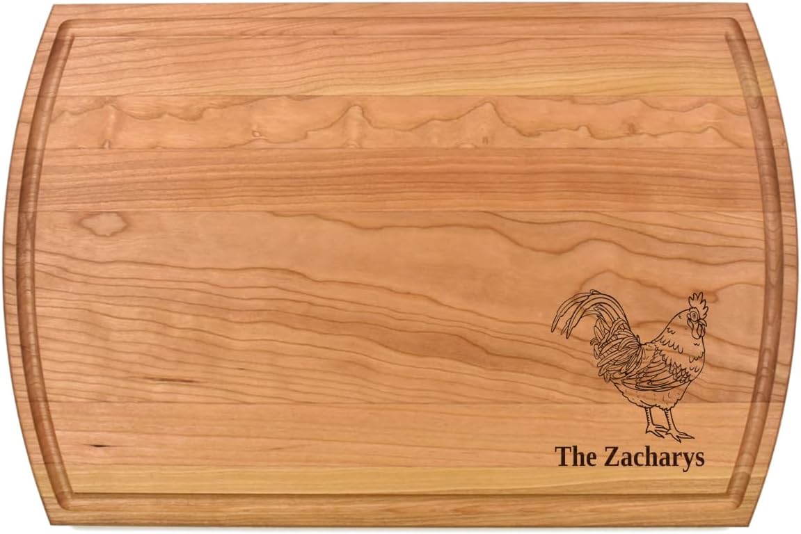 Chicken Rooster Cutting Board | Hen Farm Charcuterie Board | Farmer Gift Custom Serving Tray | Personalized Houswarming Closing Gift | Wedding Anniversary
