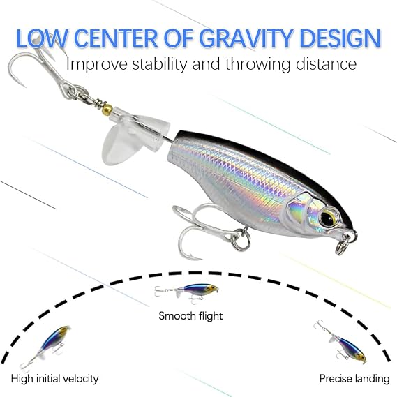 Top Water Fish Lures Whopper plopper bass Fishing Lure Saltwater Fishing topwater bass luress with 3D Eyes Bait