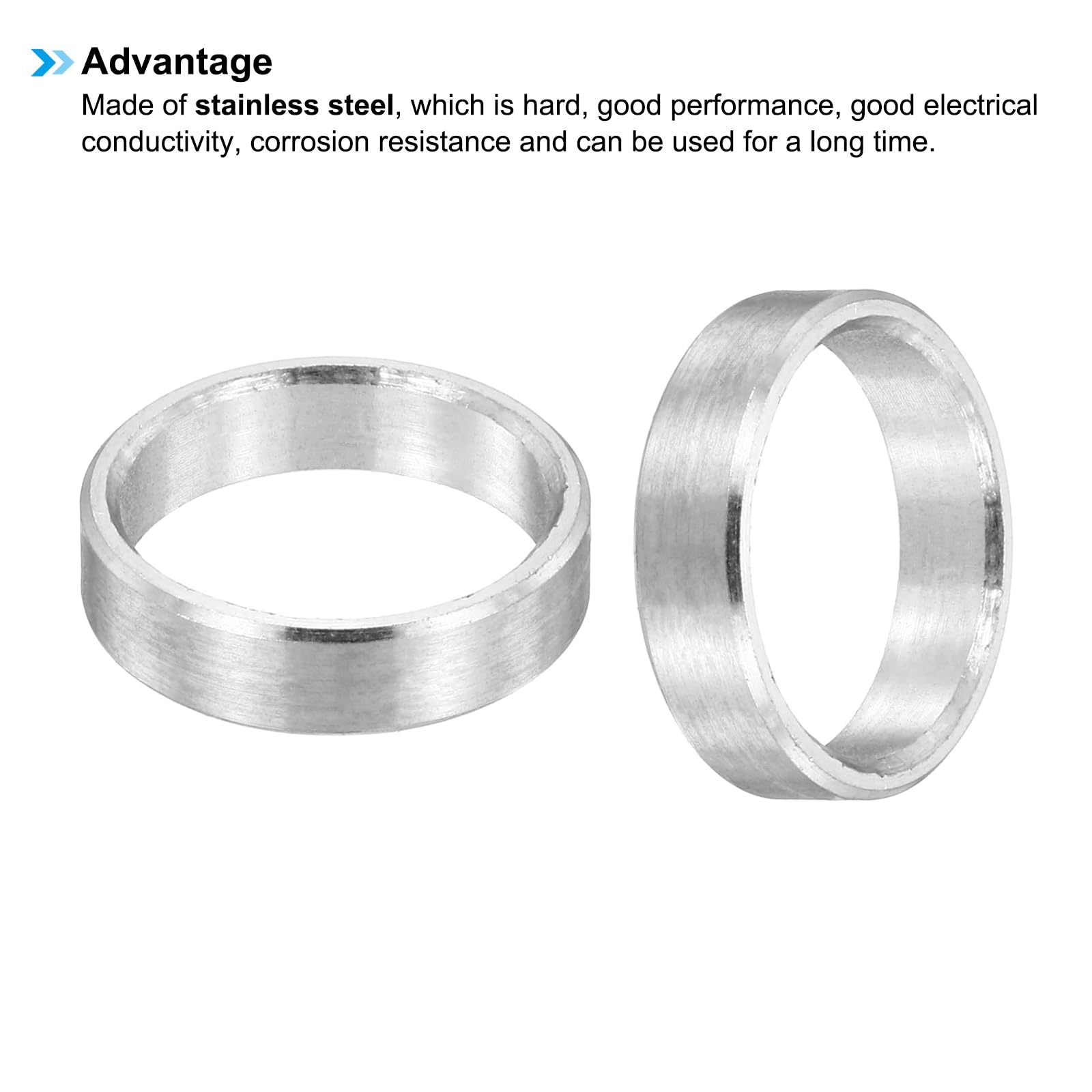 PATIKIL M10 Stainless Steel Spacers, 12Pcs Metal Spacer 10mm ID x 12mm OD x 3mm L Screw Standoff for 3/8" or M10 Screw - Image 4