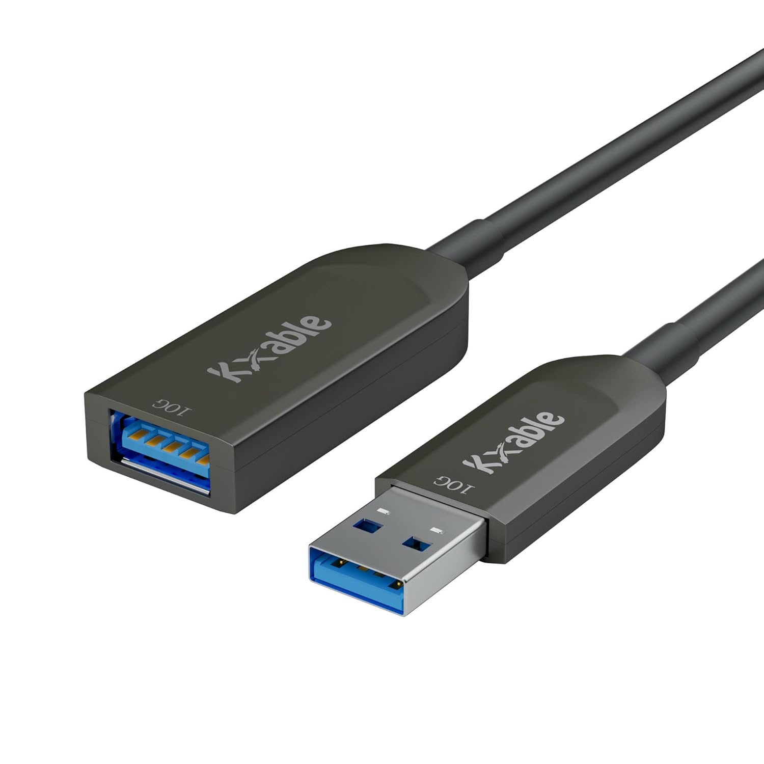 kxable usb 3 1 extension cable 50 feet usb active optical male to female extender cord high speed 10gbps data transfer compatible with usb 3 0 us